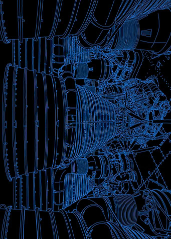 Blue Neon Rocket Booster