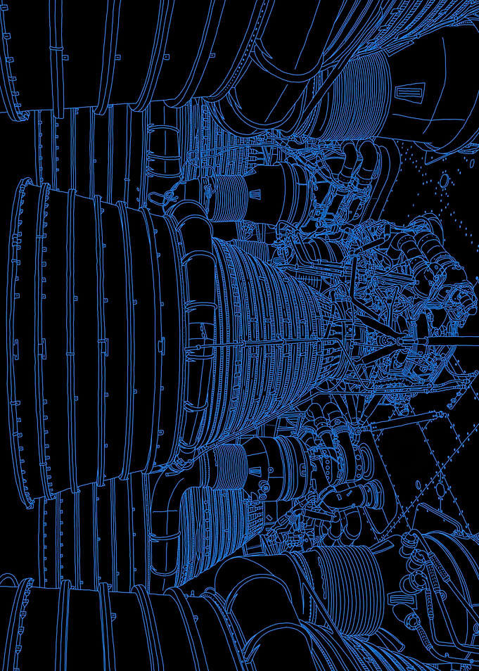 Blue Neon Rocket Booster
