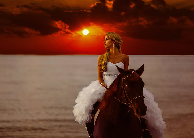 Bride on a horse