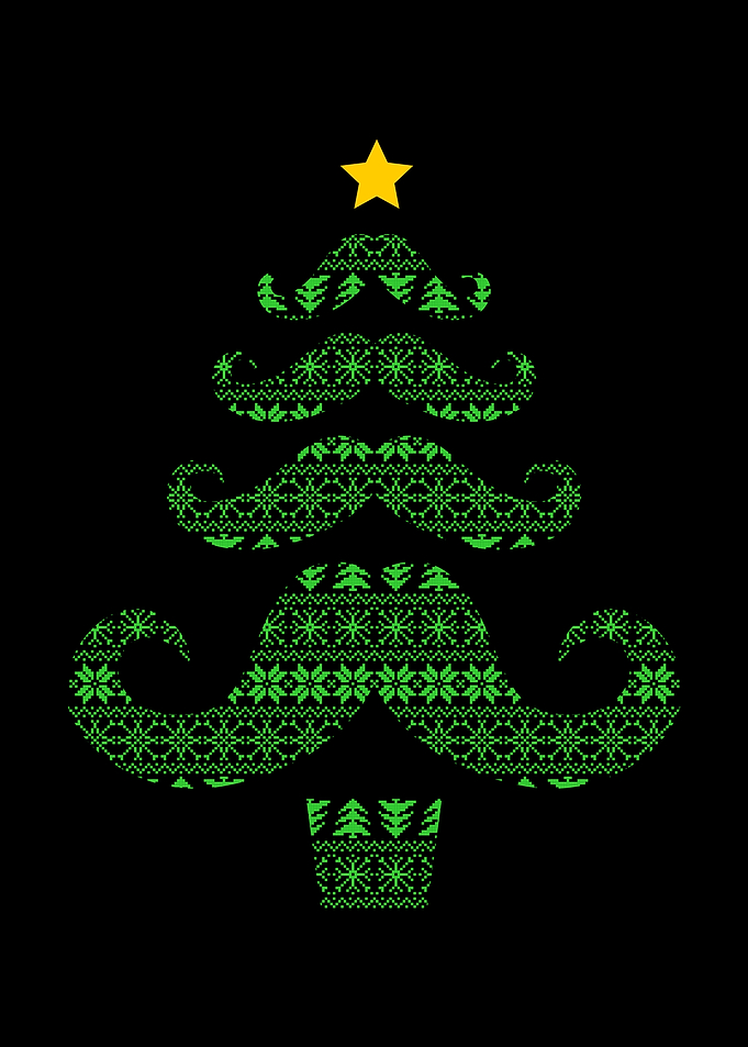 Happy Merry Mustache Tree
