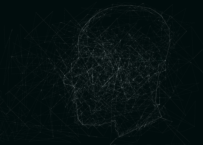 dark tone human head
