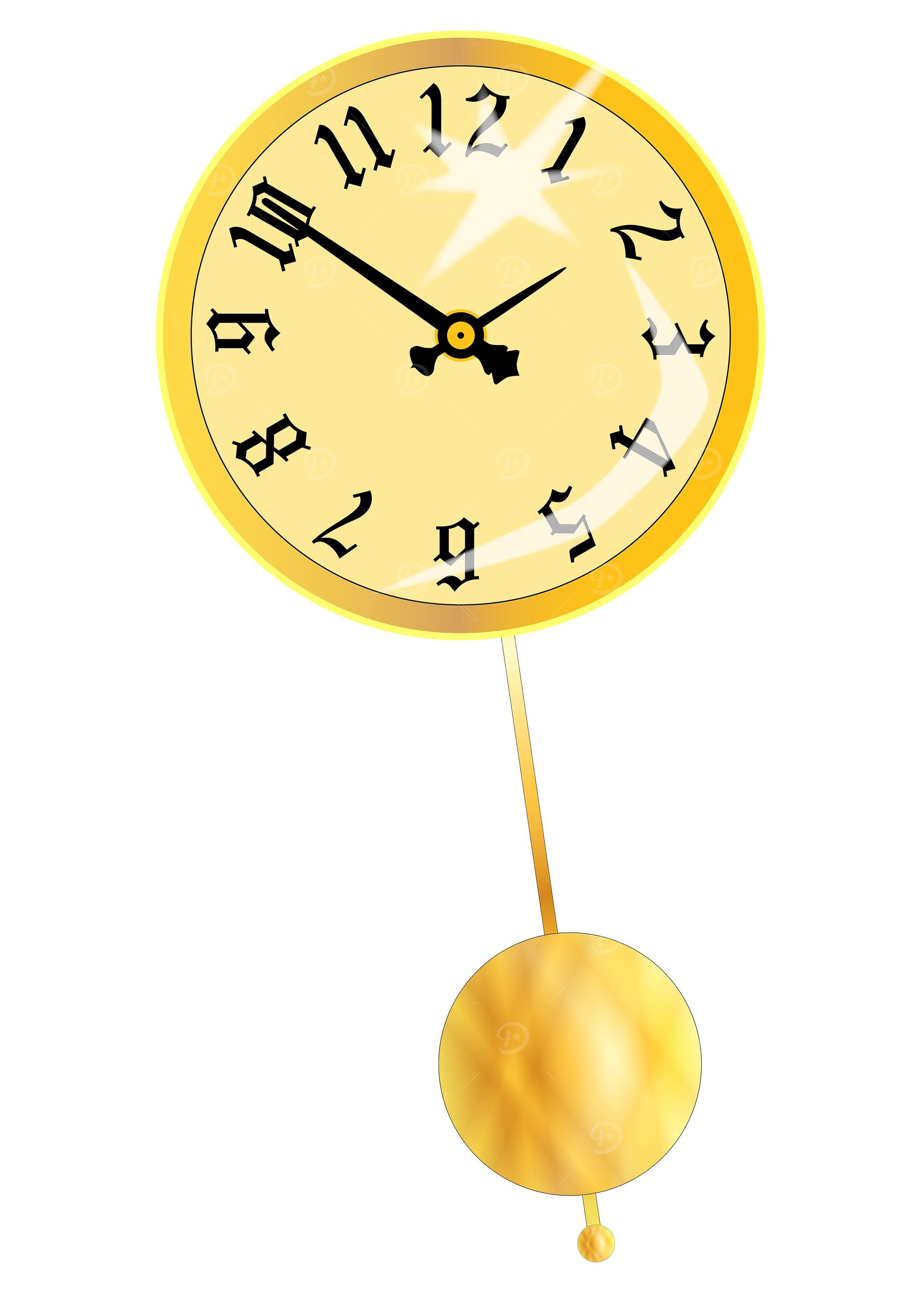 Clock Face And Pendulum