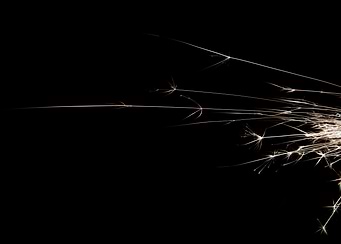 Sparks on black