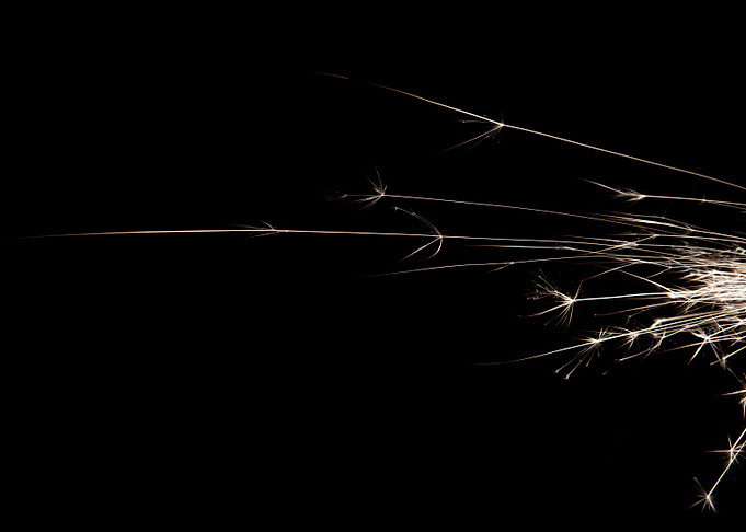 Sparks on black