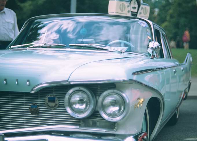 Blue Vintage Plymouth