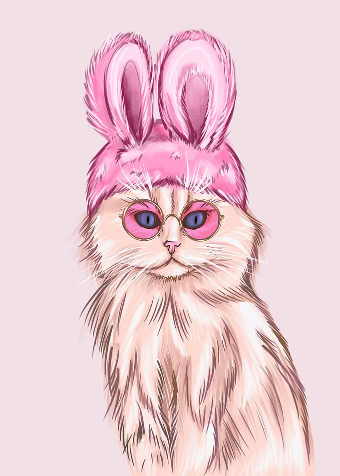 golden cat with glasses