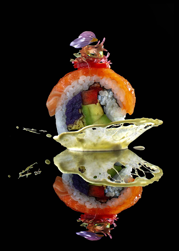 salmon and vegi maki