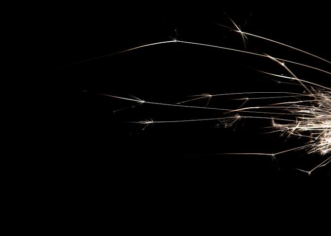 Sparks on black