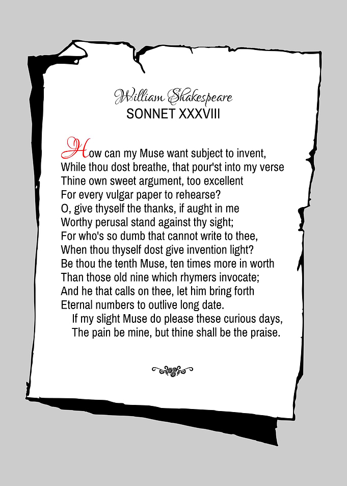 Shakespeare Sonnet 38
