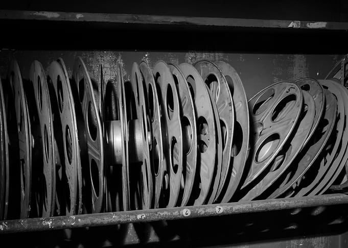 Vintage movie reels