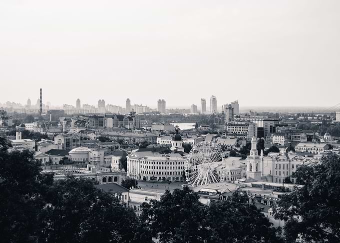 Aerial view of Kiev