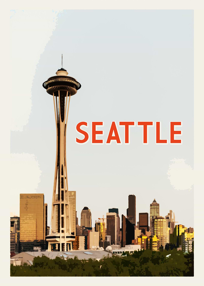 Seattle Vintage Poster