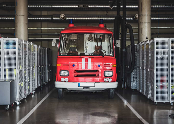 Red firetruck in New York