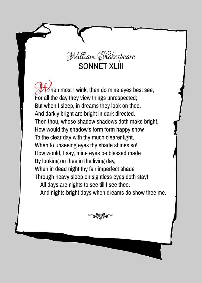 Shakespeare Sonnet 43