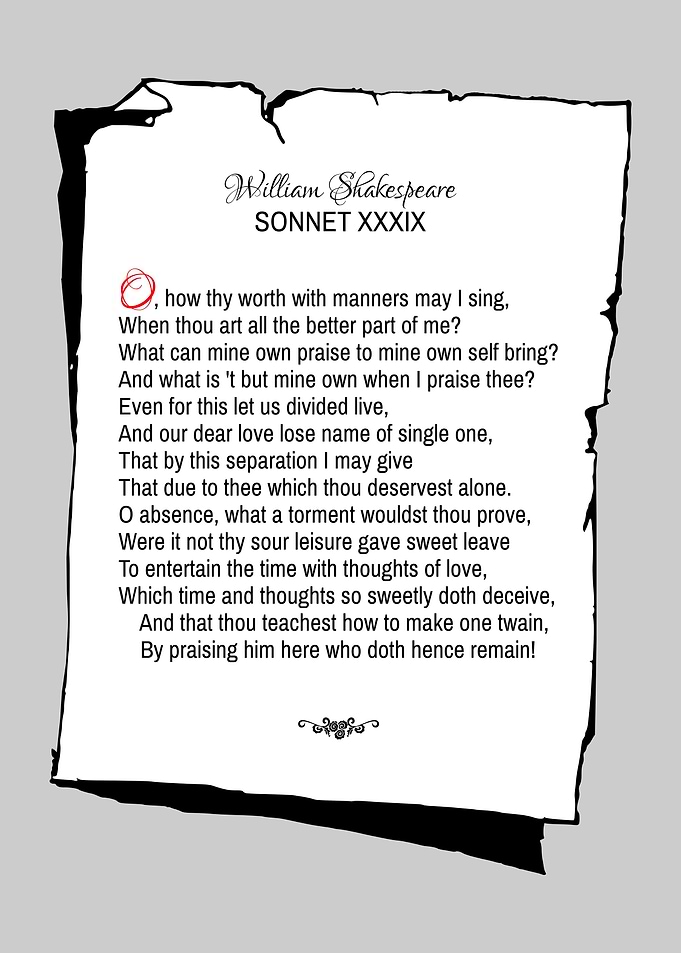 Shakespeare Sonnet 39