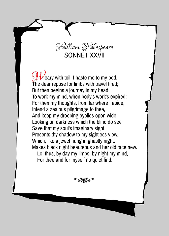 Shakespeare Sonnet 27