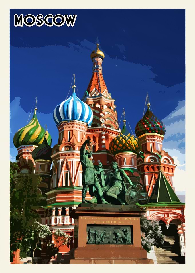 Moscow Vintage Poster