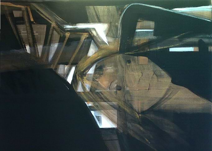 Art woman stairs