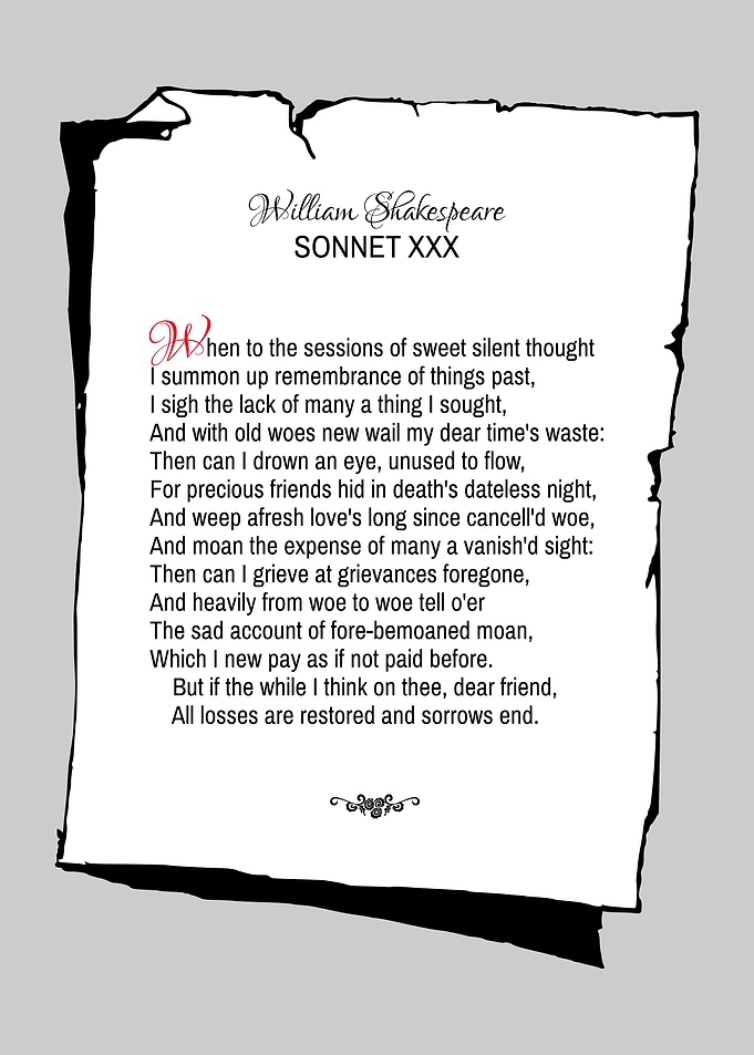 Shakespeare Sonnet 30