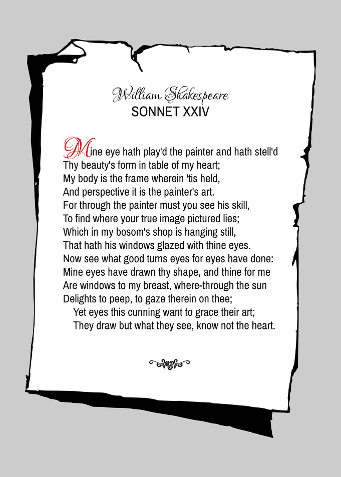Shakespeare Sonnet 24