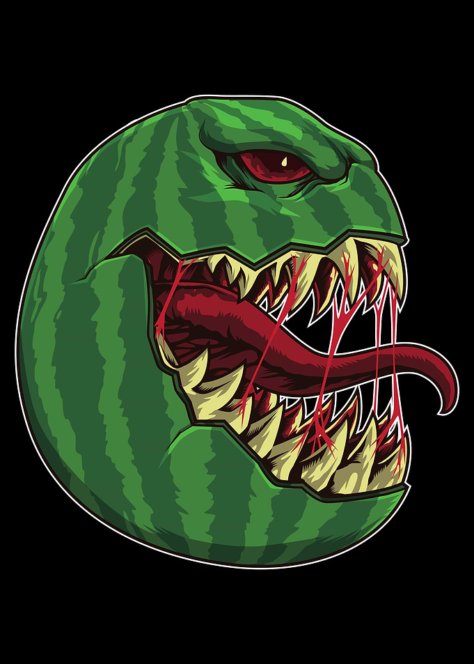 Watermelon with Fangs