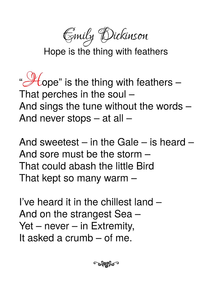 Emily Dickinson Hope