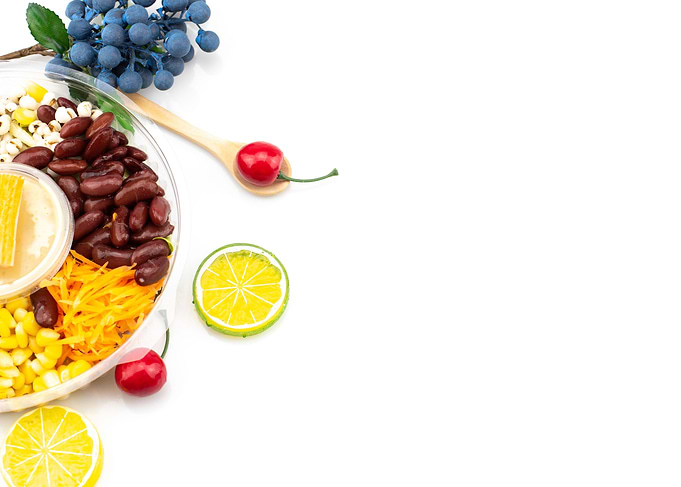 Salads mixed fruits food