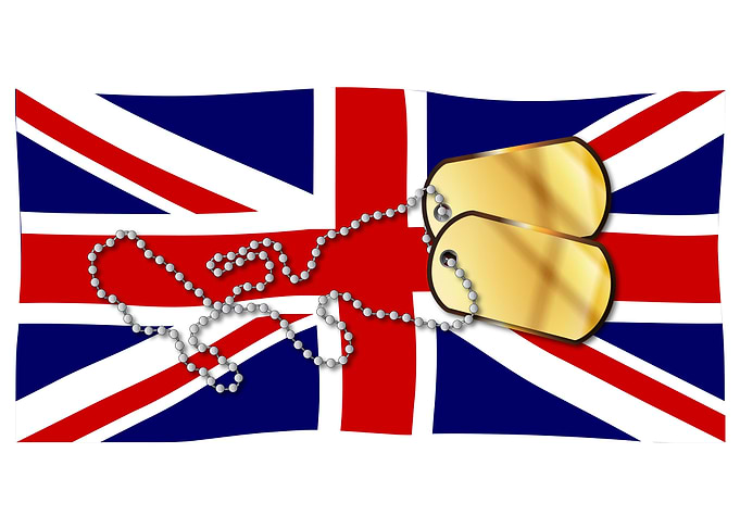 Union Jack And Dog Tag
