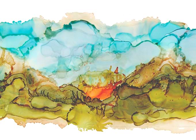 Abstract Sunset Landscape