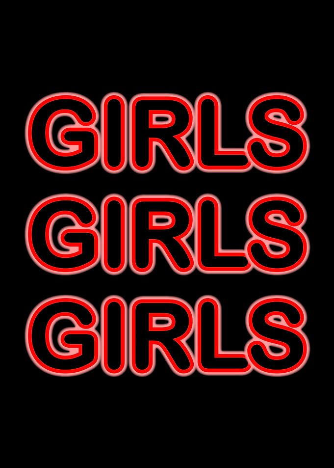 Girls Red Neon Sign