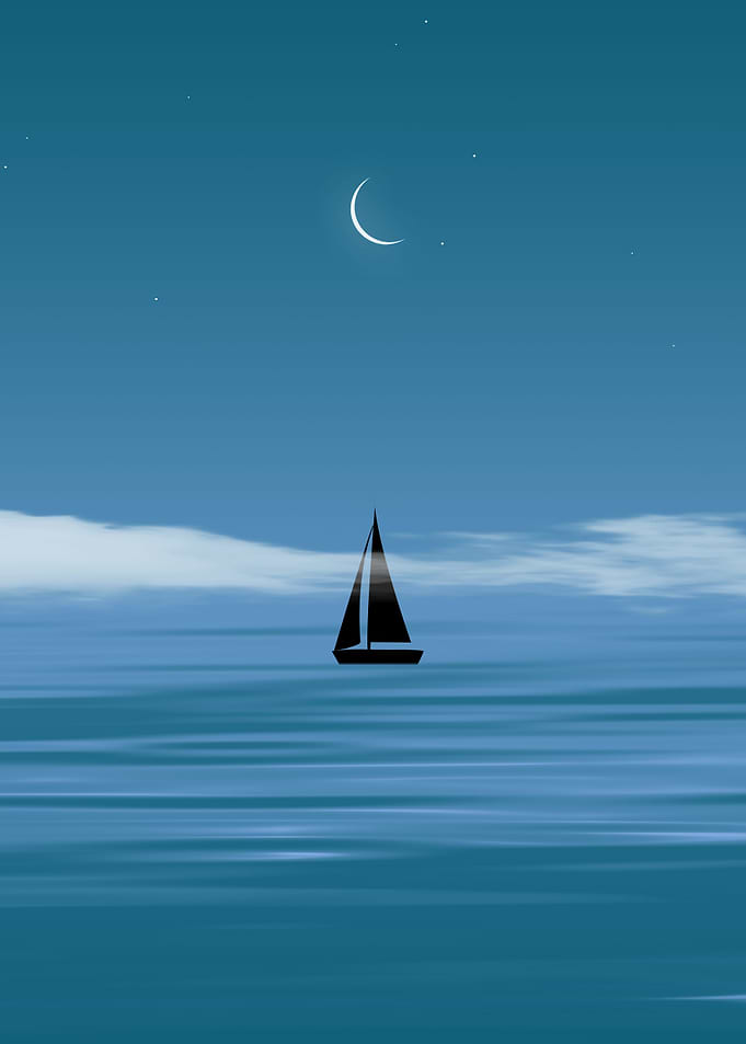 Midnight Sailboat