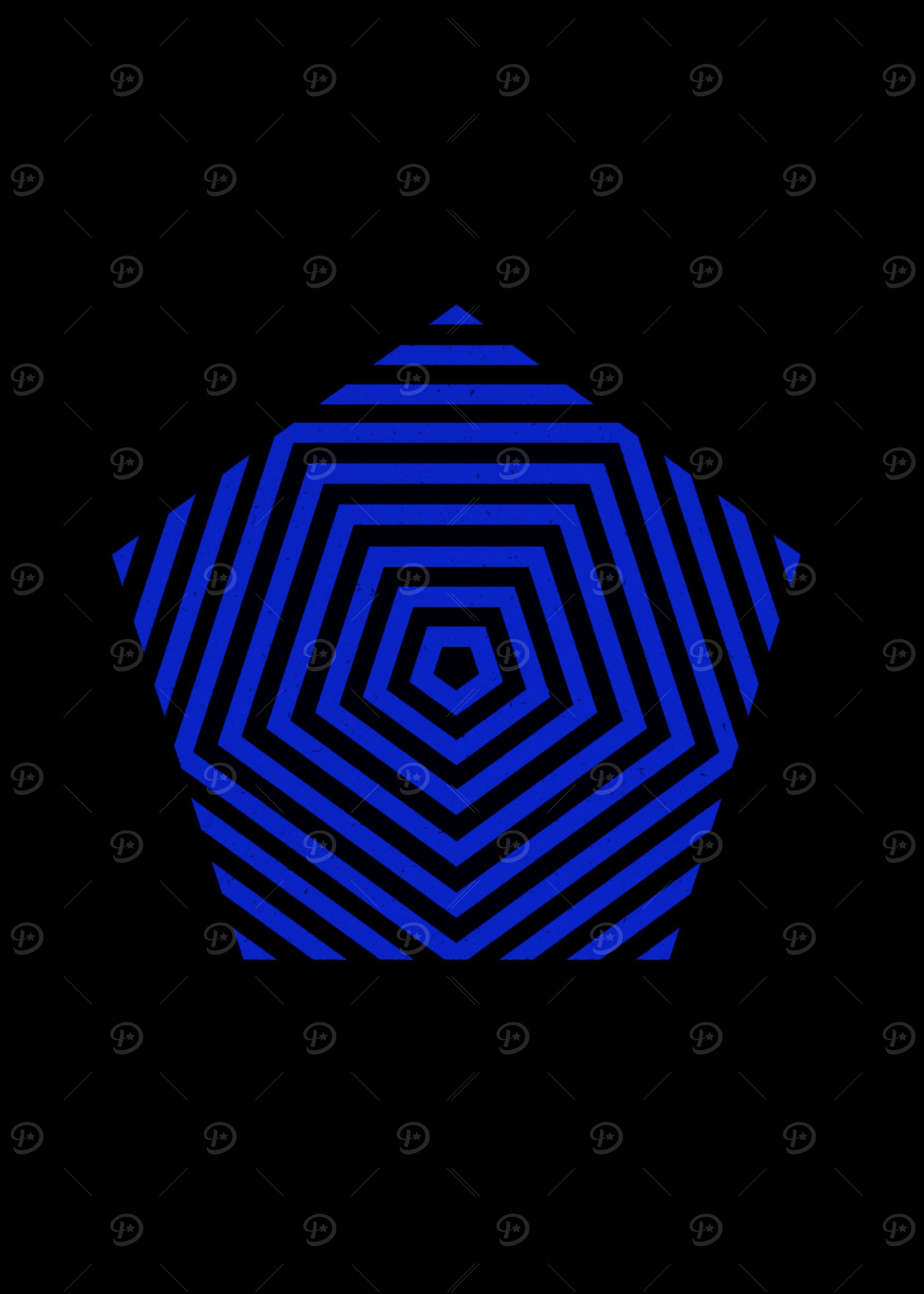 Blue pentagon