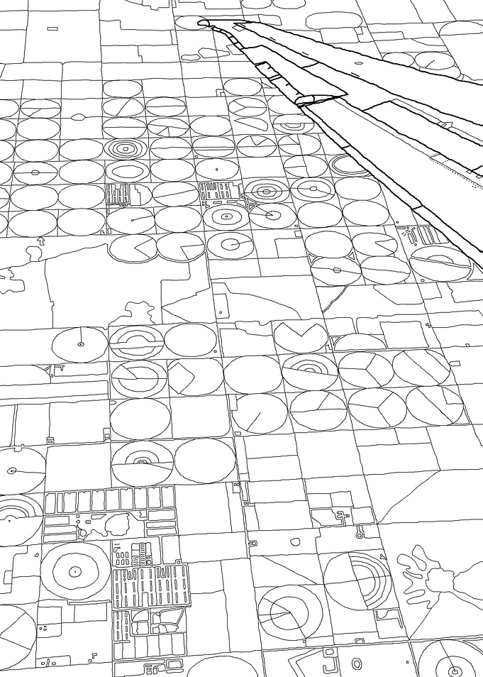 Texas Skyview Line Art