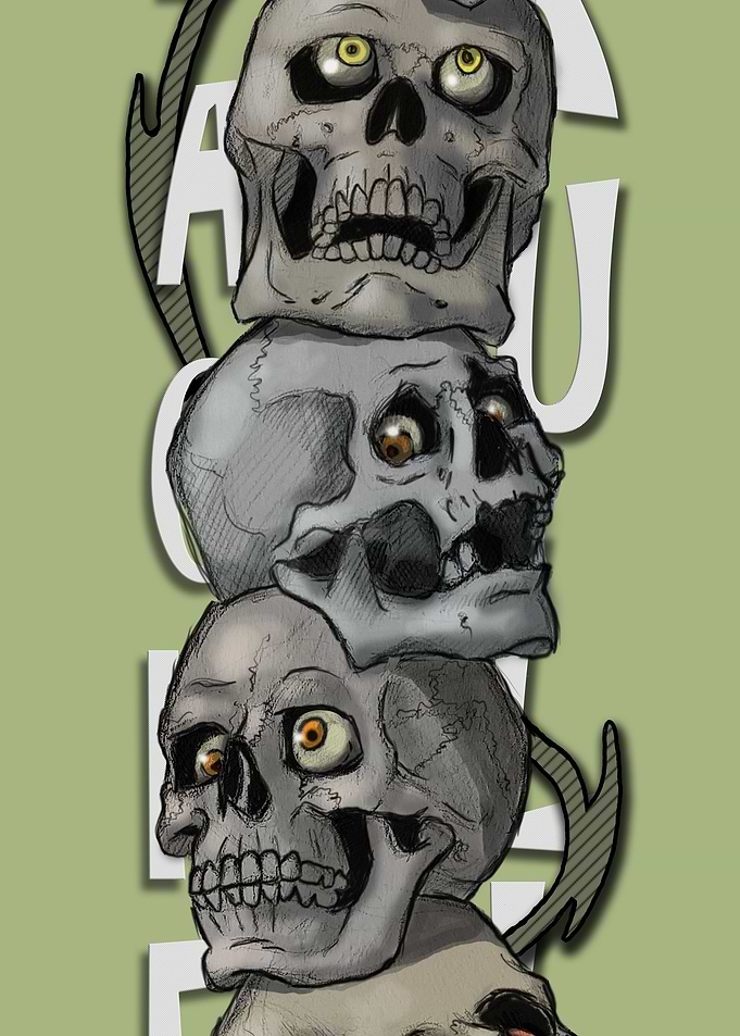 Stacked Skulls