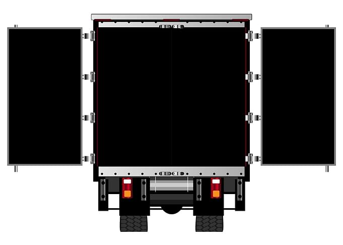 Open Lorry Rear Doors