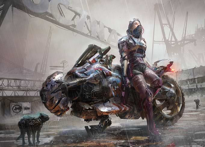 cyberpunk motorcycle