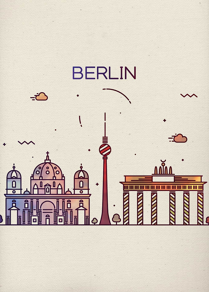 Berlin City Skyline Art