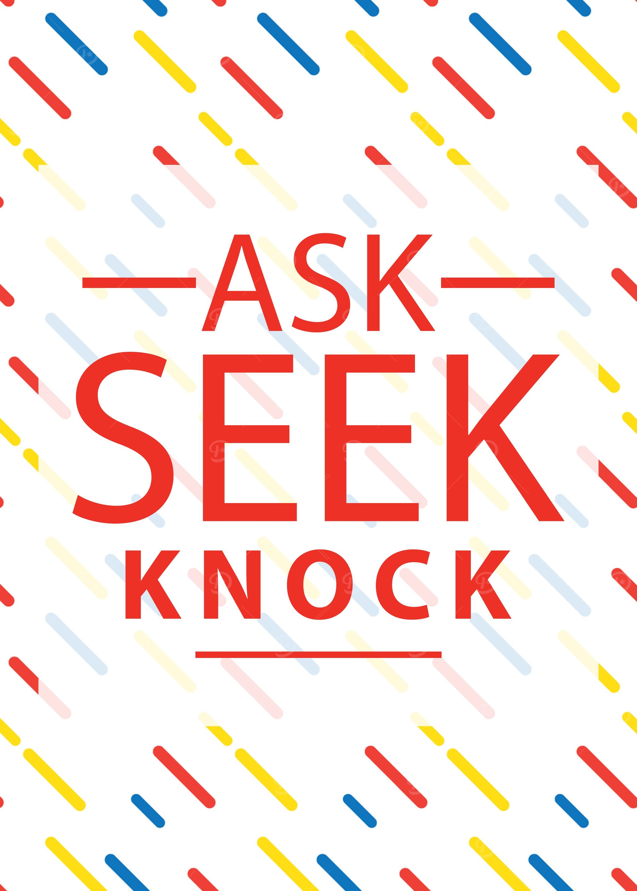 Ask Seek Knock Bible Word
