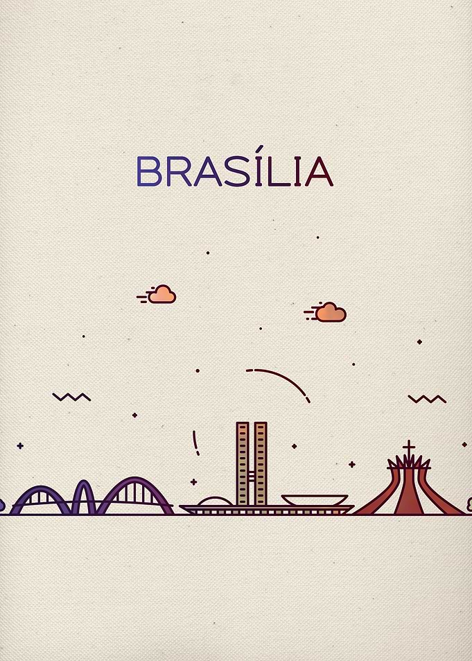 Brasilia City Skyline Art