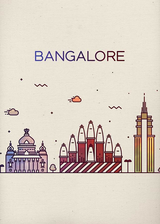 Bangalore City Skyline Art