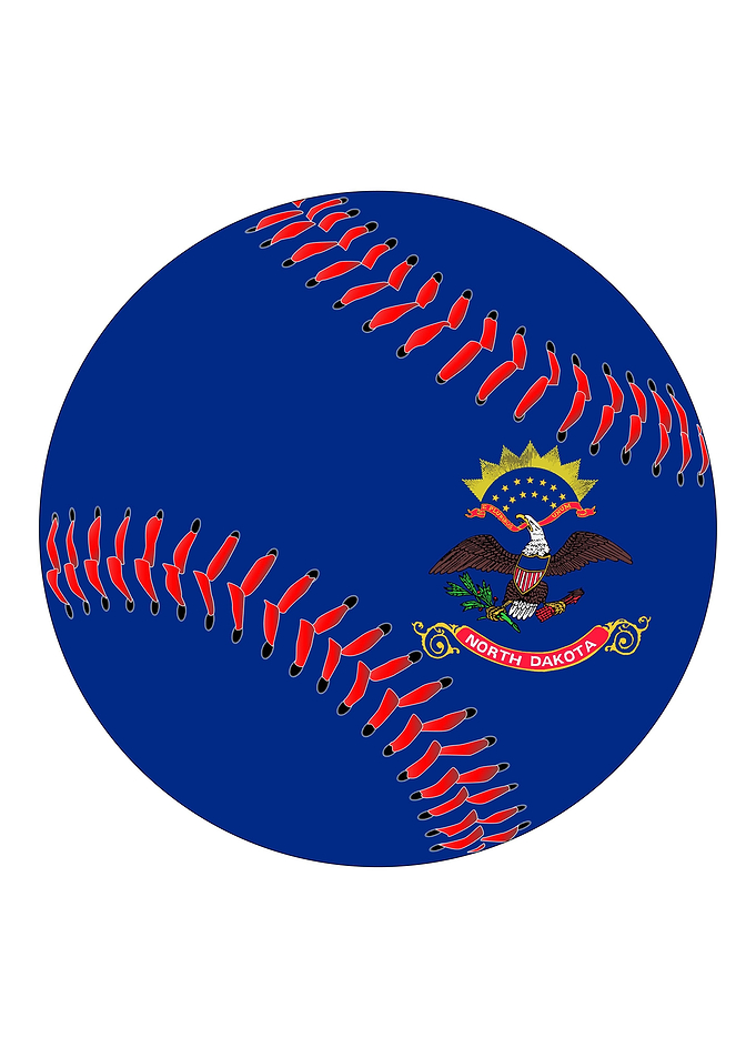 North Dakota Flag Baseball