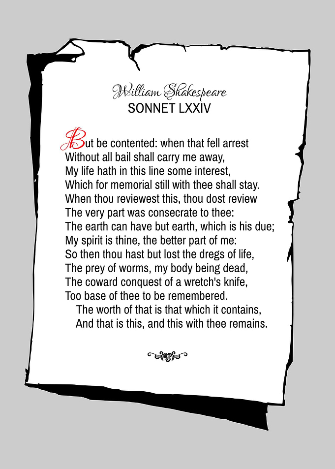 Shakespeare Sonnet 74