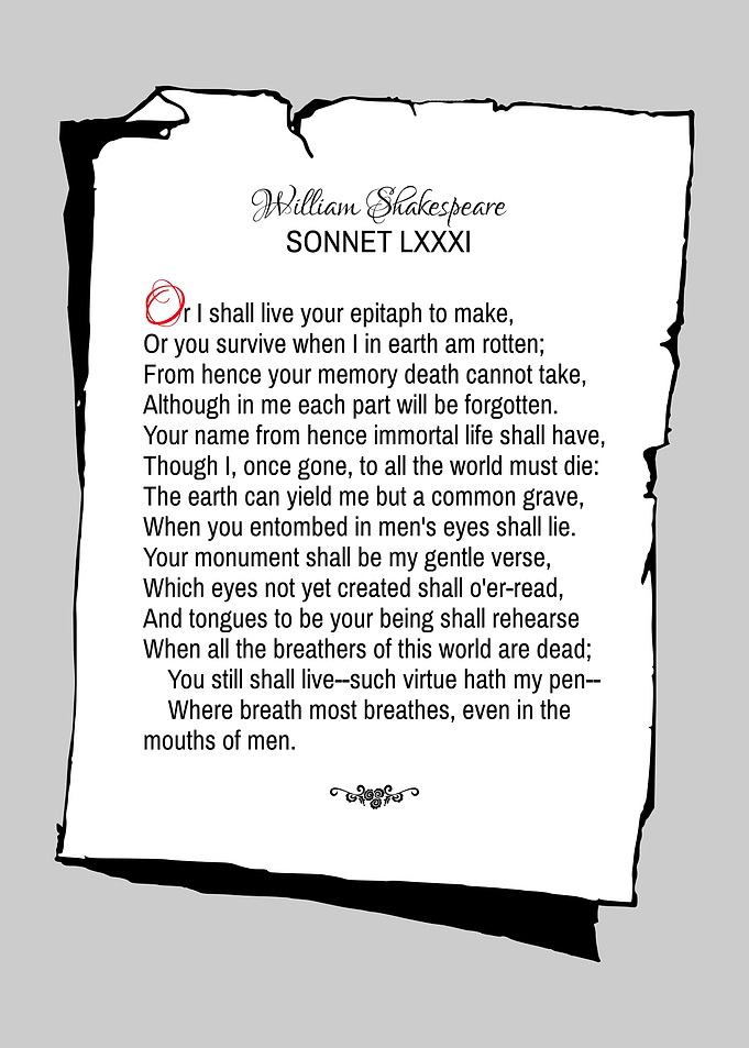 Shakespeare Sonnet 81