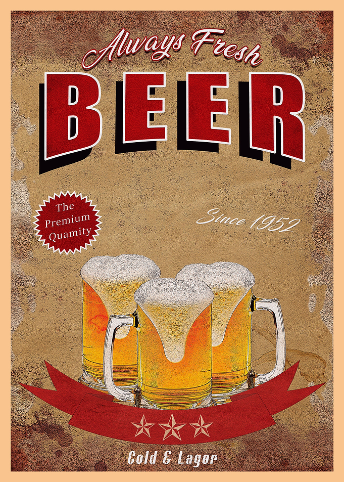 Rtro vintage BEER