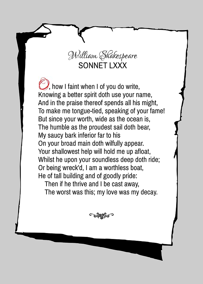 Shakespeare Sonnet 80