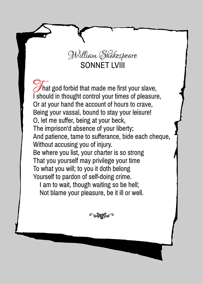 Shakespeare Sonnet 58