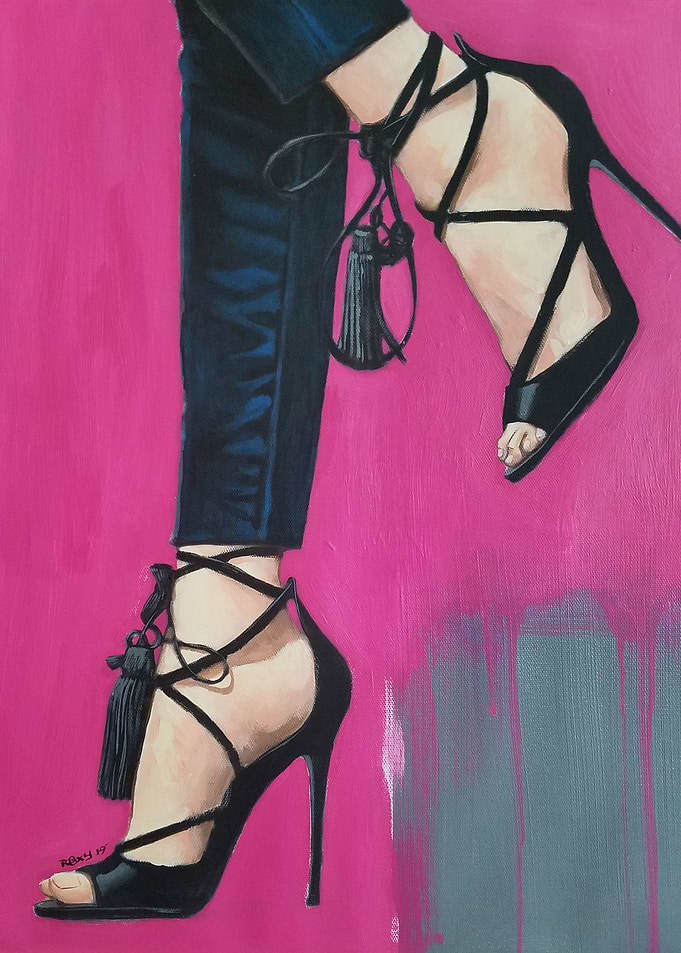 Black high heels
