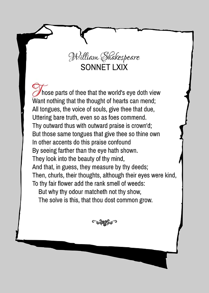 Shakespeare Sonnet 69