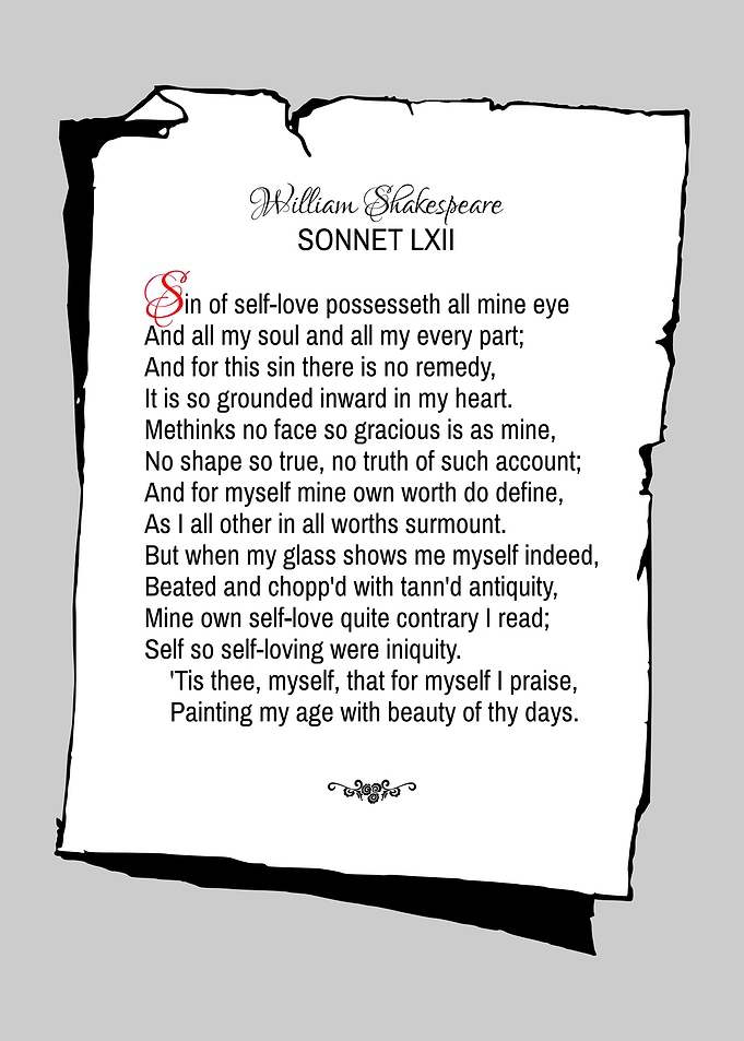 Shakespeare Sonnet 62