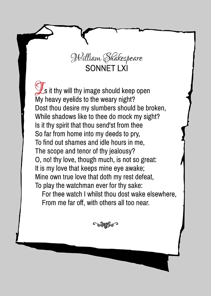 Shakespeare Sonnet 61
